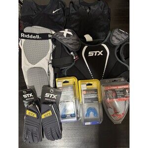 Youth Football Starter Protective Gear Small/Large Black & White Bundle  NWT